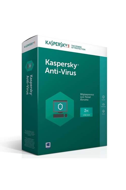 Kaspersky Antıvırus Türkçe 2 Kullanıcı 1 Yıl Box